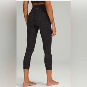 Lululemon Align black cheetah pants 23’